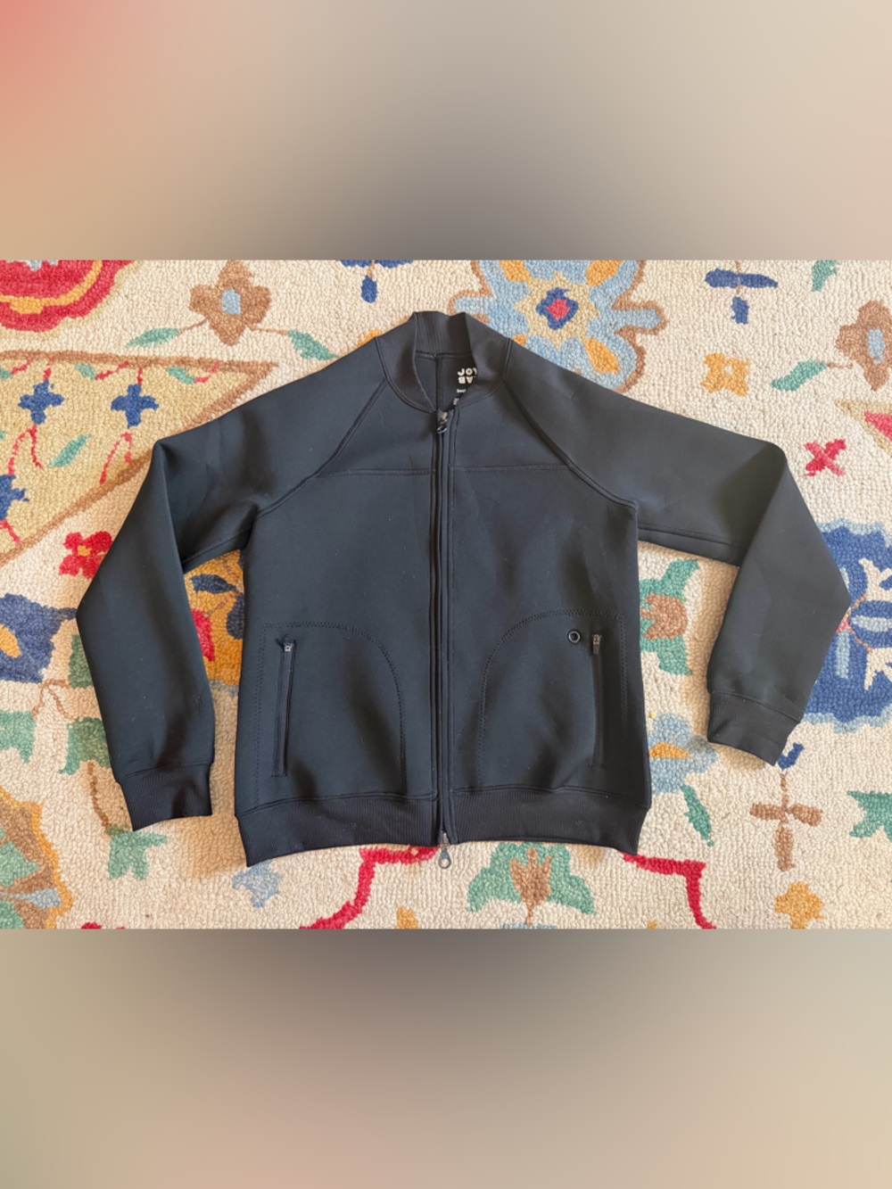 JoyLab Black Full-Zip Women’s Neoprene Collarless Jacket